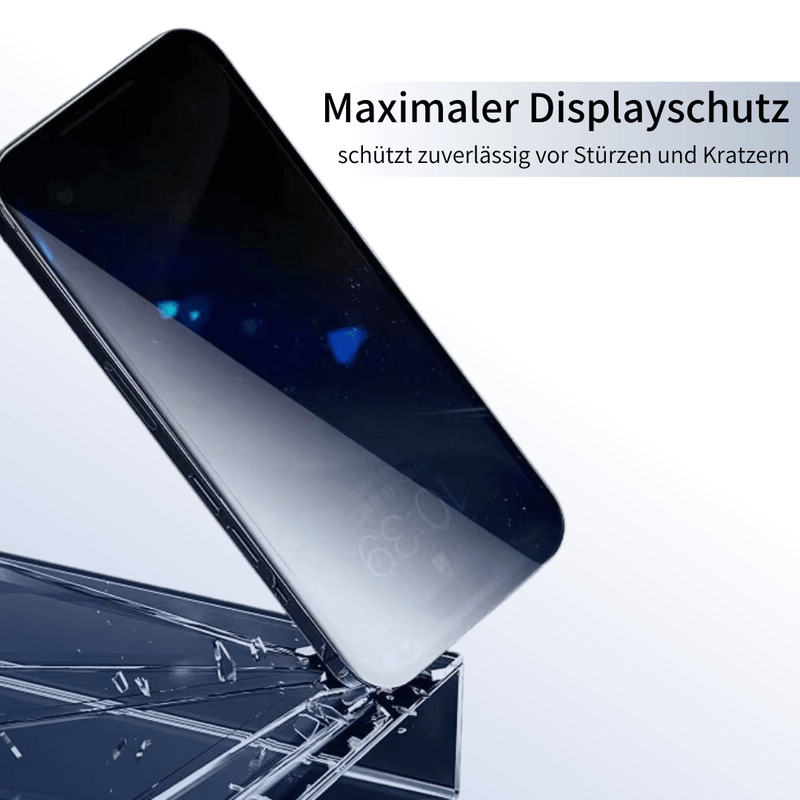 SecureScreen - blickdichtes Privacy-Panzerglas für iPhone-Display - langlebig & kratzfest